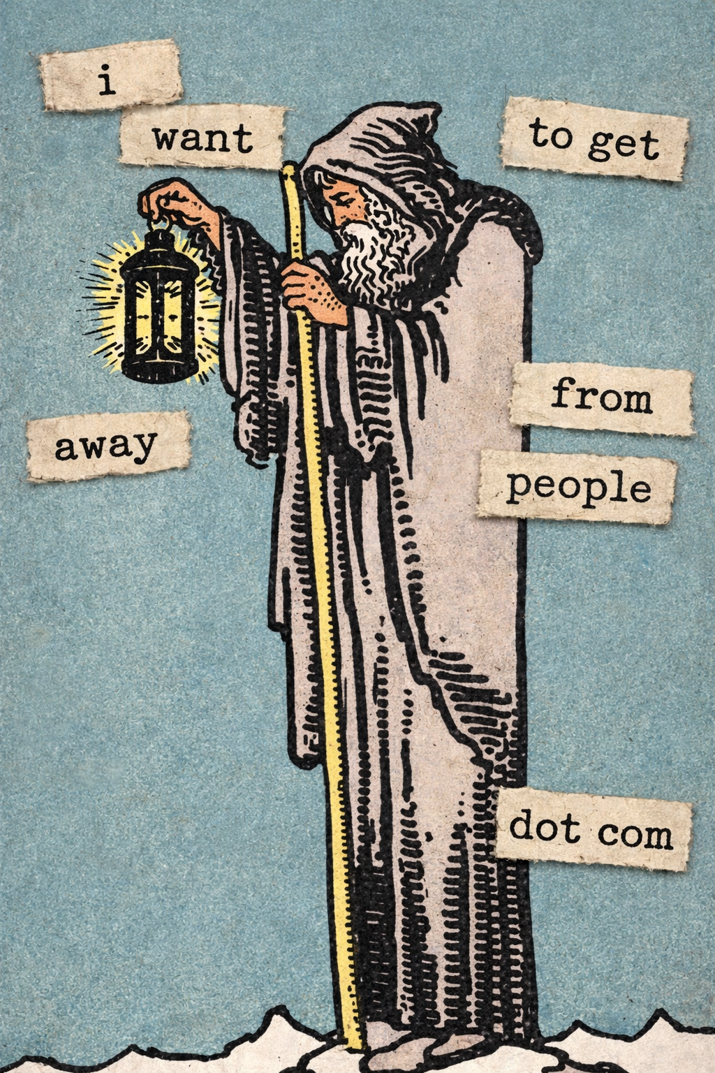 Hermit Blue Sticker